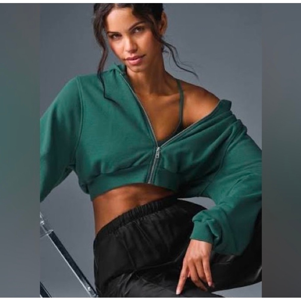 Alo Yoga Deadstock Midnight Green Cropped Streetfashion Atheleisure Oversized